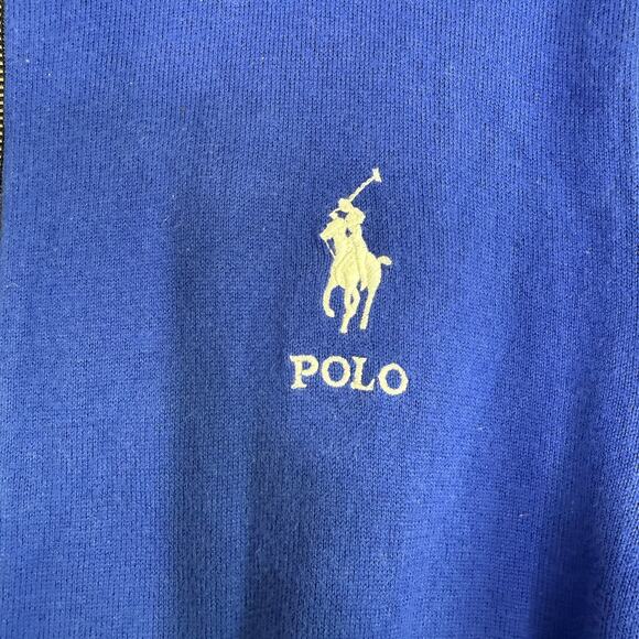 Polo Ralph Lauren Reversible Sweater Men Small Royal London Yacht Club Preppy - Picture 12 of 14